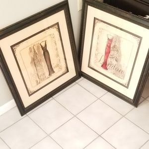 Set of Fashion Print Pictures